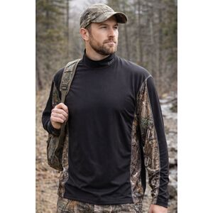 Rocky Men’s XL 46-48 Black Camo High Neck Long Sleeve Hunting Shirt Outdoors #F